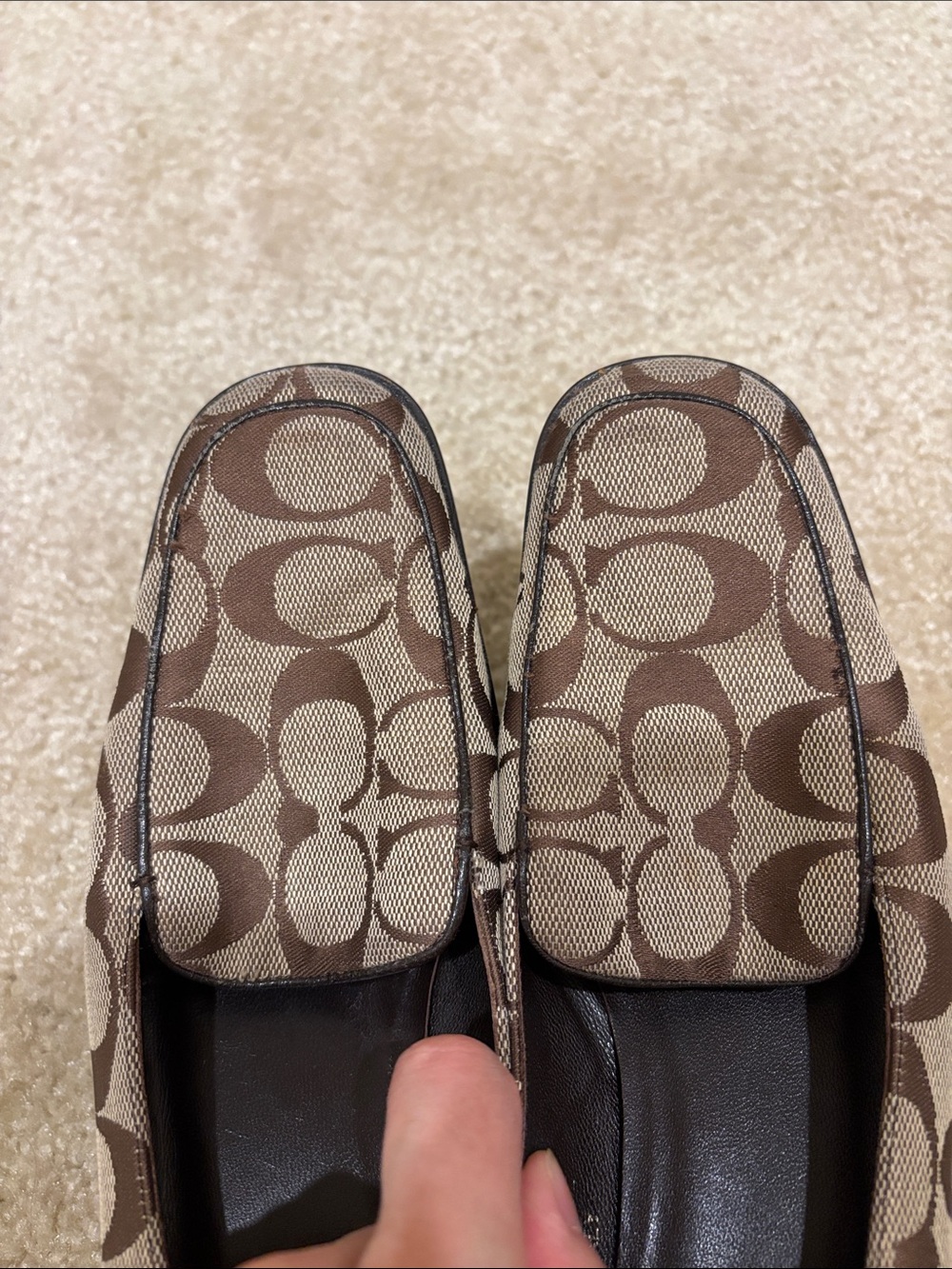 Coach Brown Signature Canvas Slip-On Loafers 6.5 - Picture 4 of 5